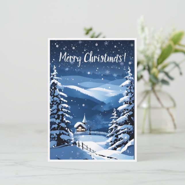 Weihnachts-Grußkarte (Stehend Vorderseite)