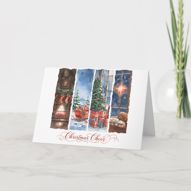 Weihnachts-Grußkarte Ankündigung (Vorderseite)