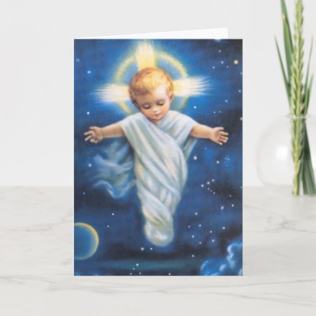 Weihnachts-Grußkarte/Baby Jesus Feiertagskarte (Vorderseite)