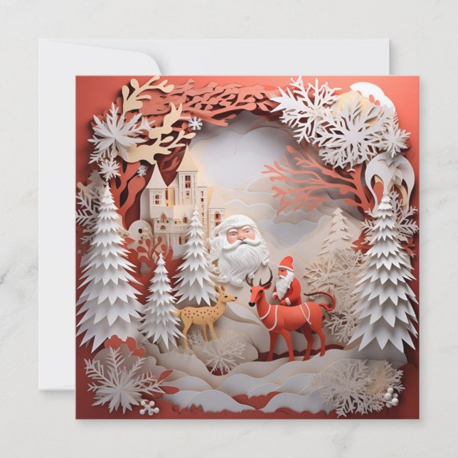 Weihnachts-Grußkarte Feiertagskarte (Vorderseite)
