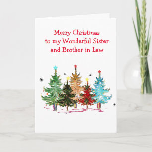 Weihnachts-Grußkarte für Schwester und Schwager Karte