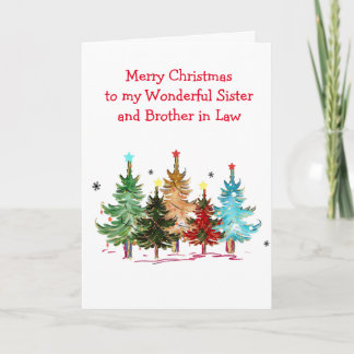 Weihnachts-Grußkarte für Schwester und Schwager Karte