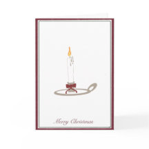 Weihnachts-Grußkarte gefaltet (Kerze)