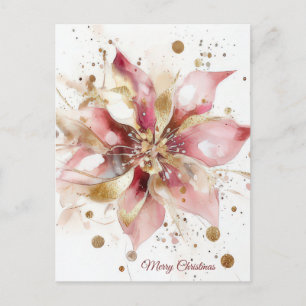 Weihnachts-Grußkarte mit festlichem Girlandenschmu Postkarte