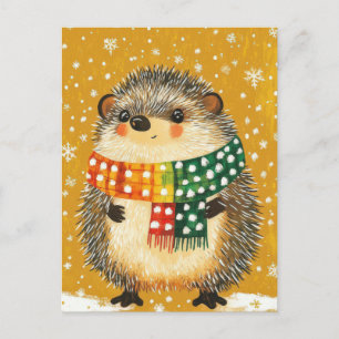 Weihnachts-Grußkarte mit festlichem Murmeltier Postkarte