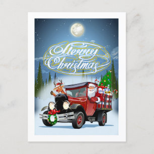 Weihnachts-Grußkarte mit Weihnachtsschreiben Postkarte