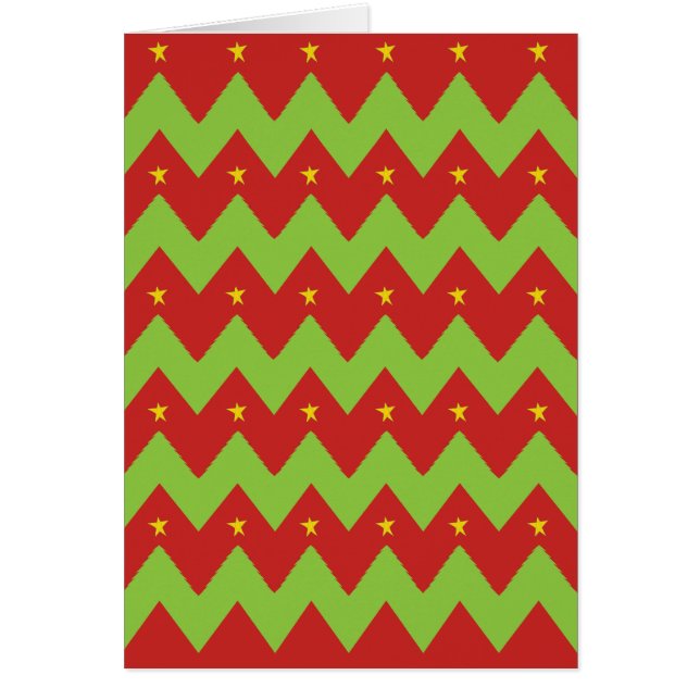 Weihnachts-Grußkarte/Umschlag "Weihnachtsbaumen" (Vorne)