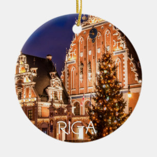 Weihnachts-Grußkarte von Riga Keramik Ornament