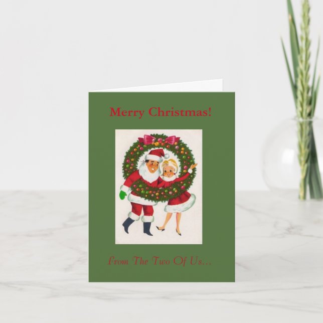 Weihnachts-Grußkarte von uns beiden Feiertagskarte (Vorderseite)