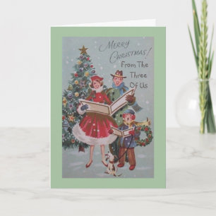 Weihnachts-Grußkarte von uns drei Karte