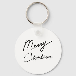 Weihnachts-Grußstickertypografie, Druckknopf Schlüsselanhänger