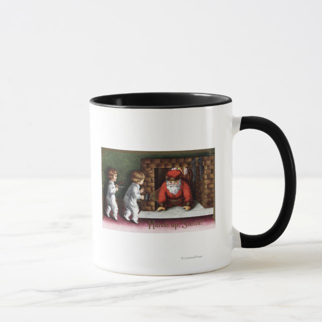 Weihnachts-GrußWeihnachten kommt aus Schornstein Tasse (Rechts)