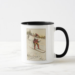 Weihnachts-GrußWeihnachten Skiing Tasse