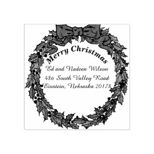 Weihnachts-Grußwort für benutzerdefinierte Rück Gummistempel