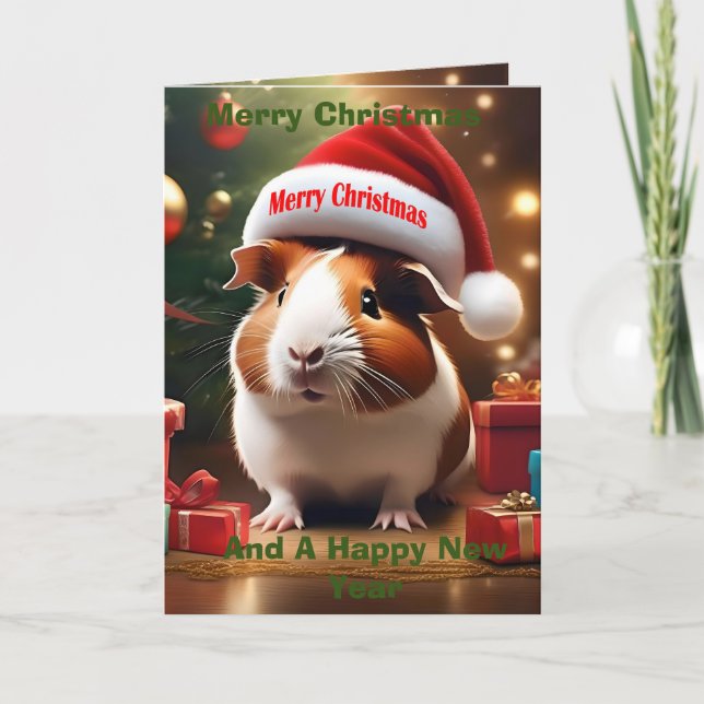 Weihnachts-Guinea Gruß, Karte (Vorderseite)