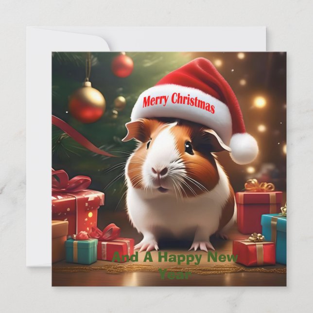 Weihnachts-Guinea Pig Greeting (Vorderseite)