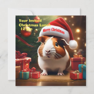Weihnachts-Guinea Pig Greeting Einladung