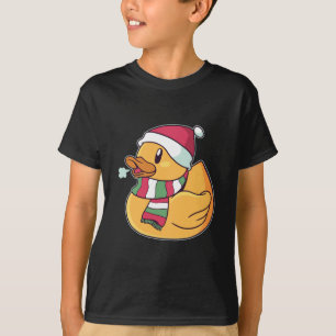 Weihnachts-Gummiente-Santa-Hut-Geschenk für Enten- T-Shirt
