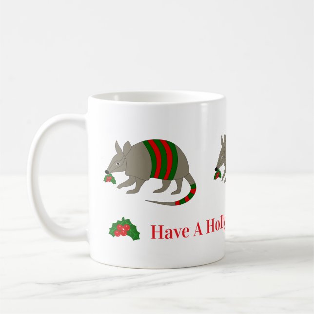Weihnachts-Gürteltier-Tasse Kaffeetasse (Links)