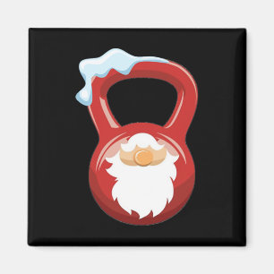 Weihnachts-Gym-Workout-Gnom-Kettlebell-Xmas für Gy Magnet