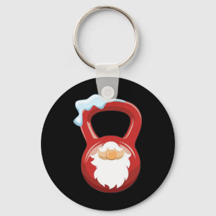 Weihnachts-Gymnastik-Workout Gnome Kettlebell-Weih Schlüsselanhänger