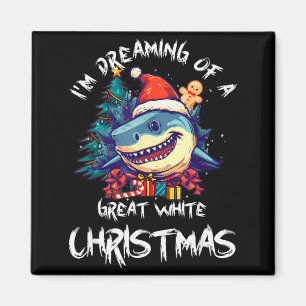 Weihnachts-Hai-Santa-Hut Xmas-Santa-Kiefer Lustige Magnet