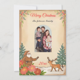 Weihnachts-Handgezeichnetes Foto Weihnachtskarte Feiertagskarte