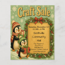 Weihnachts-Handwerkermarkt-Ankündigungsflyer