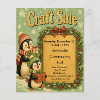 Weihnachts-Handwerkermarkt-Ankündigungsflyer Flyer