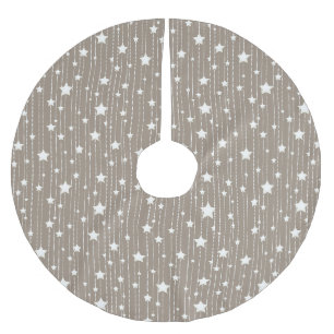 Weihnachts hängen weiße Sterne Packpapier Polyester Weihnachtsbaumdecke