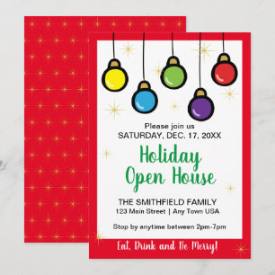 Weihnachts-Hangschmuck Open House Einladung