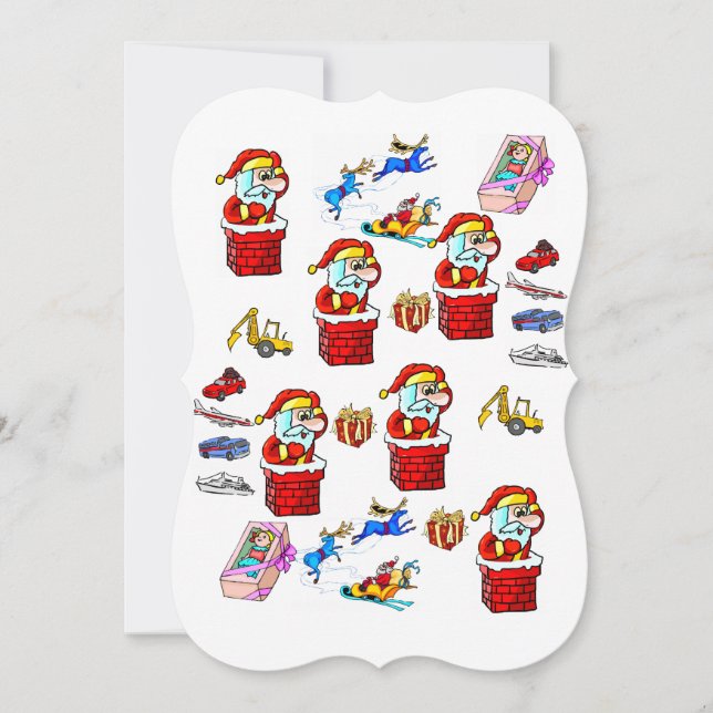 Weihnachts-Happy Holiday Flat Grußkarte Karte (Vorderseite)