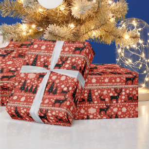 Weihnachts hässlich Pullover gekachelt Muster Geschenkpapier