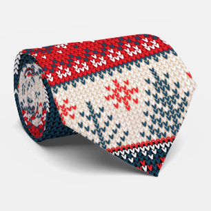 Weihnachts-Hässlich-Pullover-Strickmuster Rentier Krawatte
