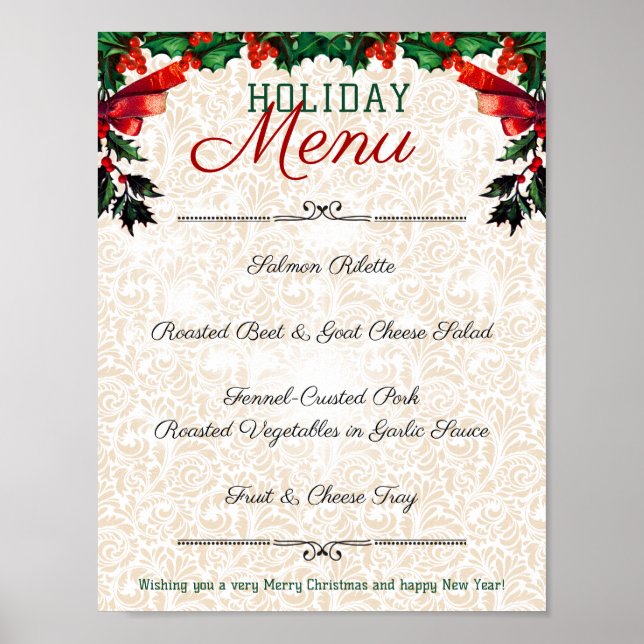 Weihnachts Heiliger Koch Catering Dinner Party Men Poster (Vorne)