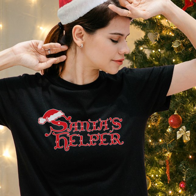 Weihnachts-Helfer rot-weiß Weihnachten T - Shirt (Von Creator hochgeladen)