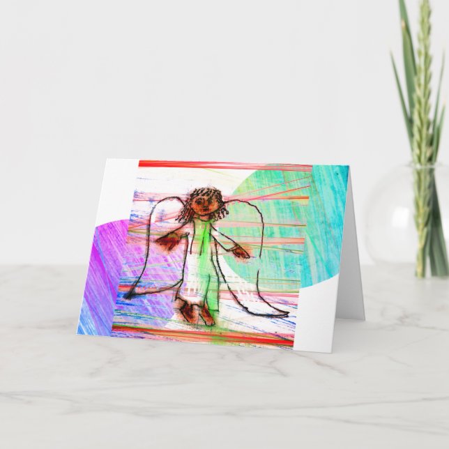 Weihnachts-Herald Angel freut sich Karte (Vorderseite)