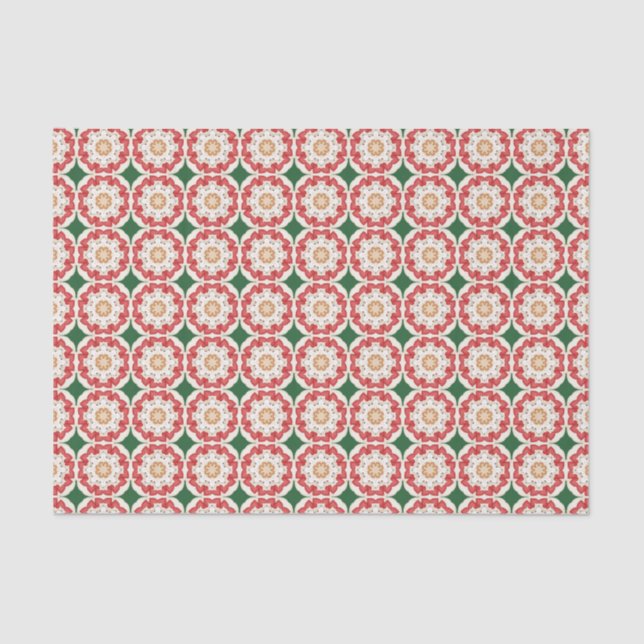 Weihnachts-Herz-Abstract-Design Seidenpapier (Vorderseite)