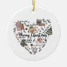 Weihnachts-Herz-Ornament, Frohe Weihnachtsschmuck