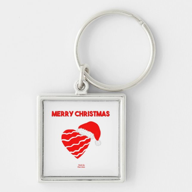 Weihnachts-Herzkloster Schlüsselanhänger (Vorne)