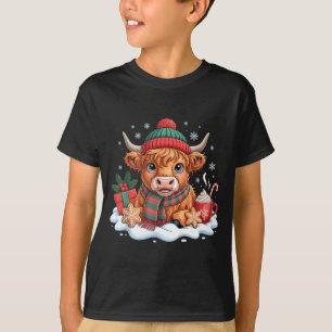 Weihnachts Highland-Kuh Niedliche Färse Kuh Weihna T-Shirt