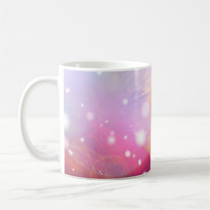 Weihnachts Hintergrund mit Bokeh-Lichtabstract, ba Kaffeetasse