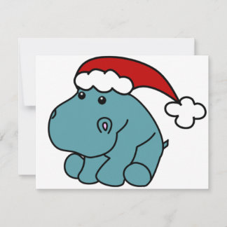 Weihnachts-Hippo Feiertagskarte