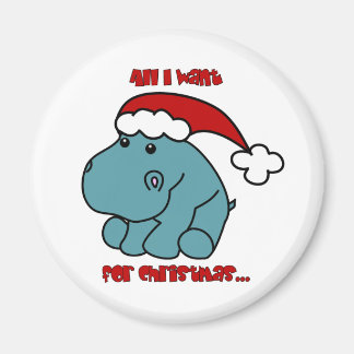 Weihnachts-Hippo Magnet