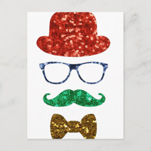 Weihnachts-Hipster Feiertagspostkarte