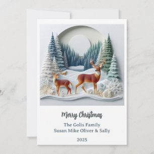 Weihnachts-Hirsch-Feiertags-Wildlife-Personalisier Feiertagskarte