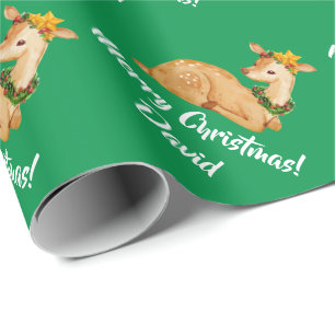 Weihnachts-Hirsch-Geschenkpapier Geschenkpapier