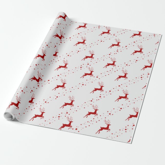 Weihnachts-Hirsch-Musterkunst Geschenkpapier (Ungerollt)
