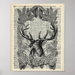 Weihnachts-Hirsch Poster