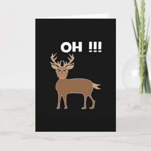 Weihnachts Hirsch Saison Cute Festliche Retro-Opti Karte